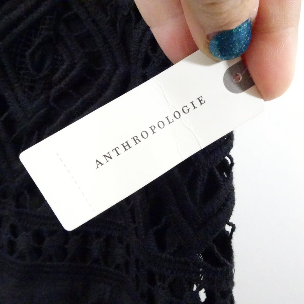 Anthropologie Skirt Moulinette Soeur Black Lace Pencil Size 2 NEW Feminine Goth - Picture 5 of 7